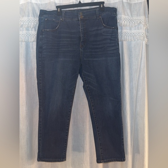 Terra & Sky Denim - Terra & Sky Skinny Jeans in Dark Indigo Wash